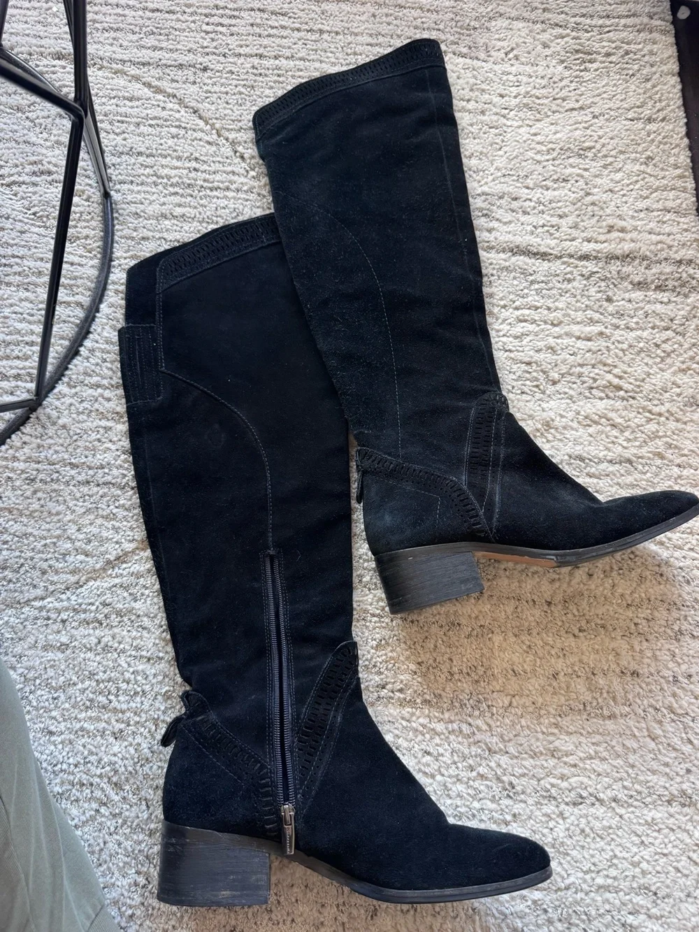 Vince Camuto over the knee suede karindo boots black